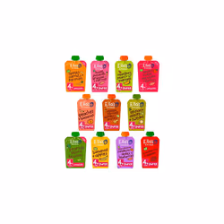 Ella's Kitchen Organic Stage 1 Mixed Variety Pack, Weaning 4+ Months Baby Food - Pack of 11 x 120g Pouches