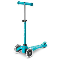 Micro Scooters | Mini Micro Deluxe LED Children's Scooter | Extra Grippy Deck | Weather Tested Stem | Remove & Fold Handlebar | Light Up Wheels | 2-5y