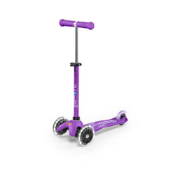 Micro Scooters | Mini Micro Deluxe LED Children's Scooter | Extra Grippy Deck | Weather Tested Stem | Remove & Fold Handlebar | Light Up Wheels | 2-5y