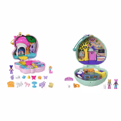 Polly Pocket Unicorn Forest Compact Tea Party-Themed Playset & GTN15? Hedgehog Cafe Compact, Micro Polly Doll & Friend Doll, ...