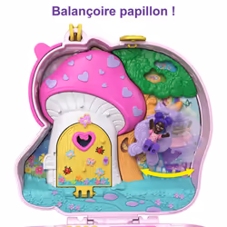 Polly Pocket Unicorn Forest Compact Tea Party-Themed Playset & GTN15? Hedgehog Cafe Compact, Micro Polly Doll & Friend Doll, 2 Animal Figures (1 Cat w