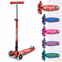 Micro Scooters | Maxi Micro Deluxe Foldable Children's Scooter | Big Wheels | Handlebar Adjustable | 5-12yrs | Boys & Girls | ...