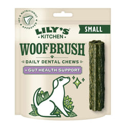Lily's Kitchen Woofbrush Gut Health Dental Chew - Natural Dental Sticks for Small Dogs (5 Packs of 7 Chews)
