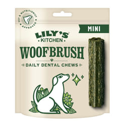 Lily's Kitchen Mini Woofbrush Dental Chew - Natural Dental Sticks for Small Dogs (7 Packs of 10 Chews)