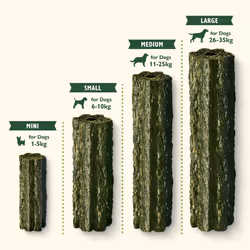 Lily's Kitchen Mini Woofbrush Dental Chew - Natural Dental Sticks for Small Dogs (7 Packs of 10 Chews)