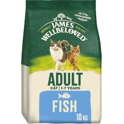 James Wellbeloved Adult Fish 10 kg Bags, Hypoallergenic Dry Cat Food
