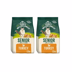 James Wellbeloved Senior Turkey 1.5 kg Bag, Hypoallergenic Dry Cat Food (Pack of 2)