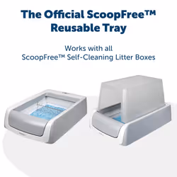 PetSafe ScoopFree Reusable Cat Litter Tray with Non Clumping Crystal Cat Litter + 2 additional Crystal Litter packs Bundle, Compatible with all ScoopF