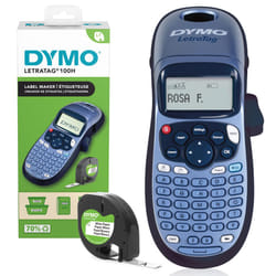 Dymo LetraTag LT-100H Handheld Label Maker | ABC Keyboard Label Printer with Easy-to-Use, 13 Character LCD Screen | for Home or Office | Blue