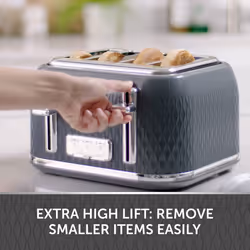 Breville Curve 4 Slice Toaster with High Lift & Wide Slots | Grey & Chrome [VTR013]