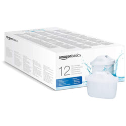Amazon Basics Water Filter Cartridges, 12 pack , fits and compatible with all BRITA jugs incl. PerfectFit & Amazon Basic Jugs