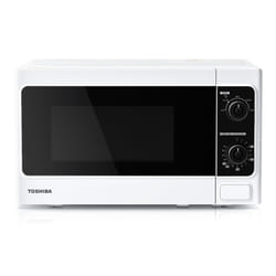 TOSHIBA 20 Liter 800W Manual Control Solo Small Microwave, Compact with 5 Power Levels, Automatic Defrost Function, Perfect for 9'' pizza, Clock and T