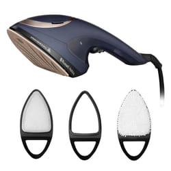 Russell Hobbs Handheld Clothes Steamer [1700W, 15g/min steam] Steam Genie(2in1: steamer & steam iron, Antibacterial, Ideal for travel, 3 accessories: