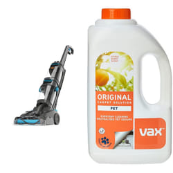 Vax Dual Power Pet Advance Carpet Cleaner | Dual Rotating Brushbars | Pre-treatment wand and Wash Hose - CDCW-DPXA & Original Pet 1.5L Carpet Cleaner