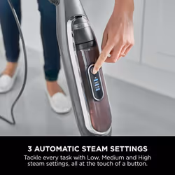 Shark Automatic Klik n' Flip Steam Mop for Hard Floors with Intelligent Steam Control, Steam Blaster, 2 Machine Washable Cleaning Pads & Fill Flask, 3
