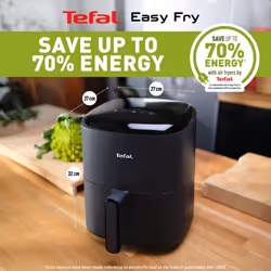 Tefal Easy Fry Max Digital Air Fryer, 5L, 10in1, Uses No Oil, Air Fry, Extra Crisp, Roast, Bake, Reheat, Dehydrate, 6 Portions, Non-Stick, Dishwasher