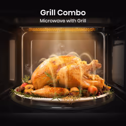 Hisense 700 Watts 20 Litre Black Digital Solo Microwave Oven With 800W Grill H20MOMBS4HGUK Automatic Defrost, 9 Auto Cook Menus, Clock & Timer, Easy C