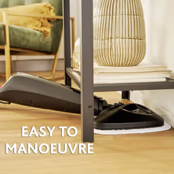 Vileda Steam Mop Steam PLUS, Black Steam Cleaner for all floors, Kills and Removes Viruses, Germs and Bacteria up to 99.9%, 3 Steam Settings, 400ml Wa