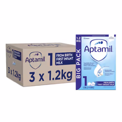 Aptamil 1 First Baby Milk Powder, From Birth, 1.2K (Pack of 3)