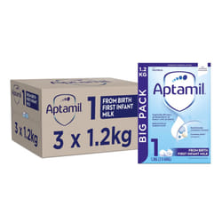 Aptamil 1 First Baby Milk Powder, From Birth, 1.2K (Pack of 3)