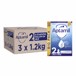 Aptamil 2 Follow On Baby Milk Powder, 6-12 Months, 1.2K (Pack of 3)