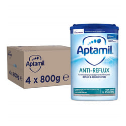 Aptamil Anti-Reflux Baby Milk Powder Formula, from Birth, 800g (Pack of 4)