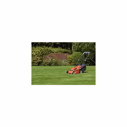 Flymo EasiStore 380R Electric Rotary Lawn Mower - 38 cm Cutting Width, 45 Litre Grass Box, Close Edge Cutting, Rear Roller, Central Height Adjust, Spa