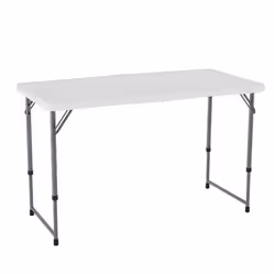 LIFETIME Height Adjustable Craft Camping and Utility Folding Table