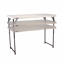 LIFETIME Height Adjustable Craft Camping and Utility Folding Table