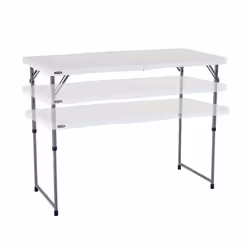 LIFETIME Height Adjustable Craft Camping and Utility Folding Table