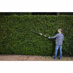 Ryobi ONE+ 18V OPT1845 Cordless Pole Hedge Trimmer, 45cm Blade (Body Only) & Double Serrated Blades Head for RAC155 Edger Black