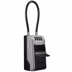 Master Lock 5482EURD Key Safe with New Innovative Design, Flexible Cable Shackle, Capacity, High Security, Grey, Extra Large