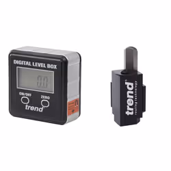 Trend DLB Digital Level Box, Black & C Corner Wood Chisel for Square Hinge and Lock Face Fitting, Black, 70mm