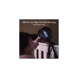 momcozy Portable Pram Fan, 8000mAh, 27H Ultra-long Battery Life, Stroller Fan Detachable 4 Speed 360? Rotate, LED Night Light, USB Rechargeable Handhe