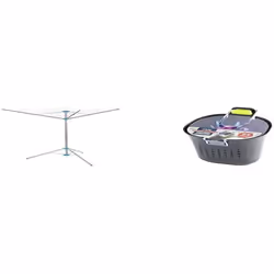Minky Freestanding Portable Rotary Airer + Peg Pod