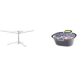 Minky Freestanding Portable Rotary Airer + Peg Pod