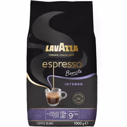 Lavazza Espresso Intenso Barista, Arabica and Robusta Drum Roast Coffee Beans, 4 x 1 kg Pack