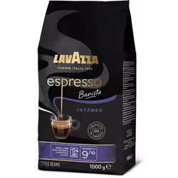 Lavazza Espresso Intenso Barista, Arabica and Robusta Drum Roast Coffee Beans, 4 x 1 kg Pack