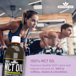 Natures Aid 100% MCT Oil - Premium Coconut Oil 500ml (Pack of 2)