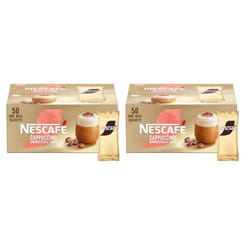NESCAF? Gold Cappuccino Unsweetened Taste Instant Coffee Sachets - 50 x 14.2g (Pack of 2)
