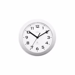 Acctim 74367 Peron Radio Controlled Wall Clock, Silver, 23 cm l x 23 cm w