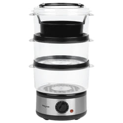 Salter 3 Tier Electric Food Steamer - 7.5L, Stackable Steaming Baskets, Dishwasher Safe, BPA Free Includes Rice Bowl, 60 Minute Timer, Compact