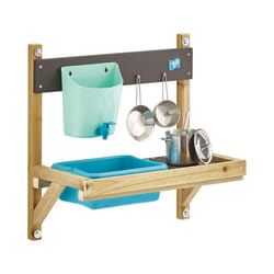 TP Toys, Early Fun Mud Kitchen Playhouse Accessory, Bolt on Mud Kitchen Attachement for a Playhouse, Includes Water Butt, Splash Tub, Pans, Mixing