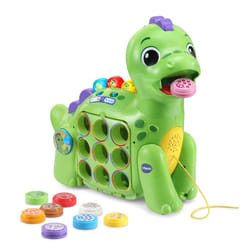 VTech Chomp-along Dino, Musical Toddler Toy, Teaches Numbers, Colours & Food, Interactive Dinosaur Toy for 2, 3, 4+ Year Olds, English Version