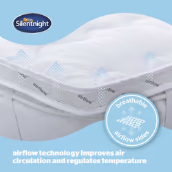 Silentnight Airflow Small Double Mattress Topper ? Mattress Enhancer Pad with 5cm Thick Cushioning, Airflow Technology to Reinvent Your Mattress and