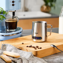 Sage - Temp Control Milk Jug - Milk Jug with Integrated Thermometer, Brushed Stainless Steel
