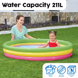Bestway Summer Set Paddling Pool | Swimming Pool Toys, Water Pool Toys, Inflatable Baby, Kids Pool for Outdoors, Multiple Sizes, 60 Inch