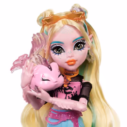 Monster High Lagoona Blue Doll in Mesh Tee and Cargo Pants, Includes Pet Fish Neptuna and Accessories like a Backpack, Snack and Notebook