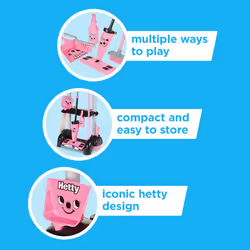 Casdon Henry & Hetty Toys - Hetty Cleaning Trolley - Pink Hetty-Inspired Toy Playset with Mop, Brushes, Dustpan, & Accessories - Kids Cleaning Trolley