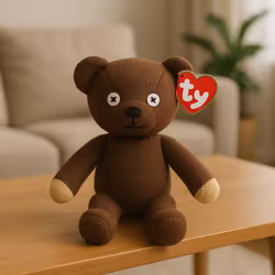 TY Mr. Bean Teddy Bear Medium ? Iconic Soft Plush Toy from the Classic TV Show ? Collectible Stuffed Plushie for Kids & Fans ? Cuddly Soft Toy Gift